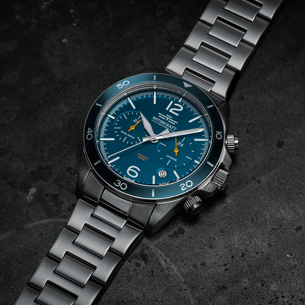 Rotorcraft Air Boss RC1202 Limited Edition Multifunction Dual time watch mood