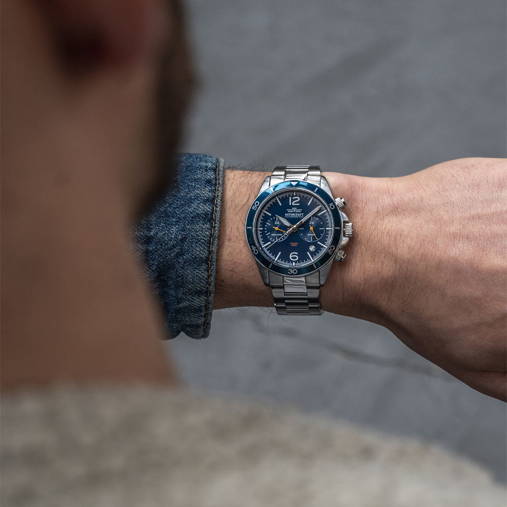 Rotorcraft Air Boss RC1202 Limited Edition Multifunction Dual time watch wrist