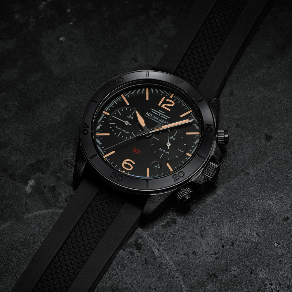Rotorcraft Air Boss RC1203 Multifunction Dual time watch mood