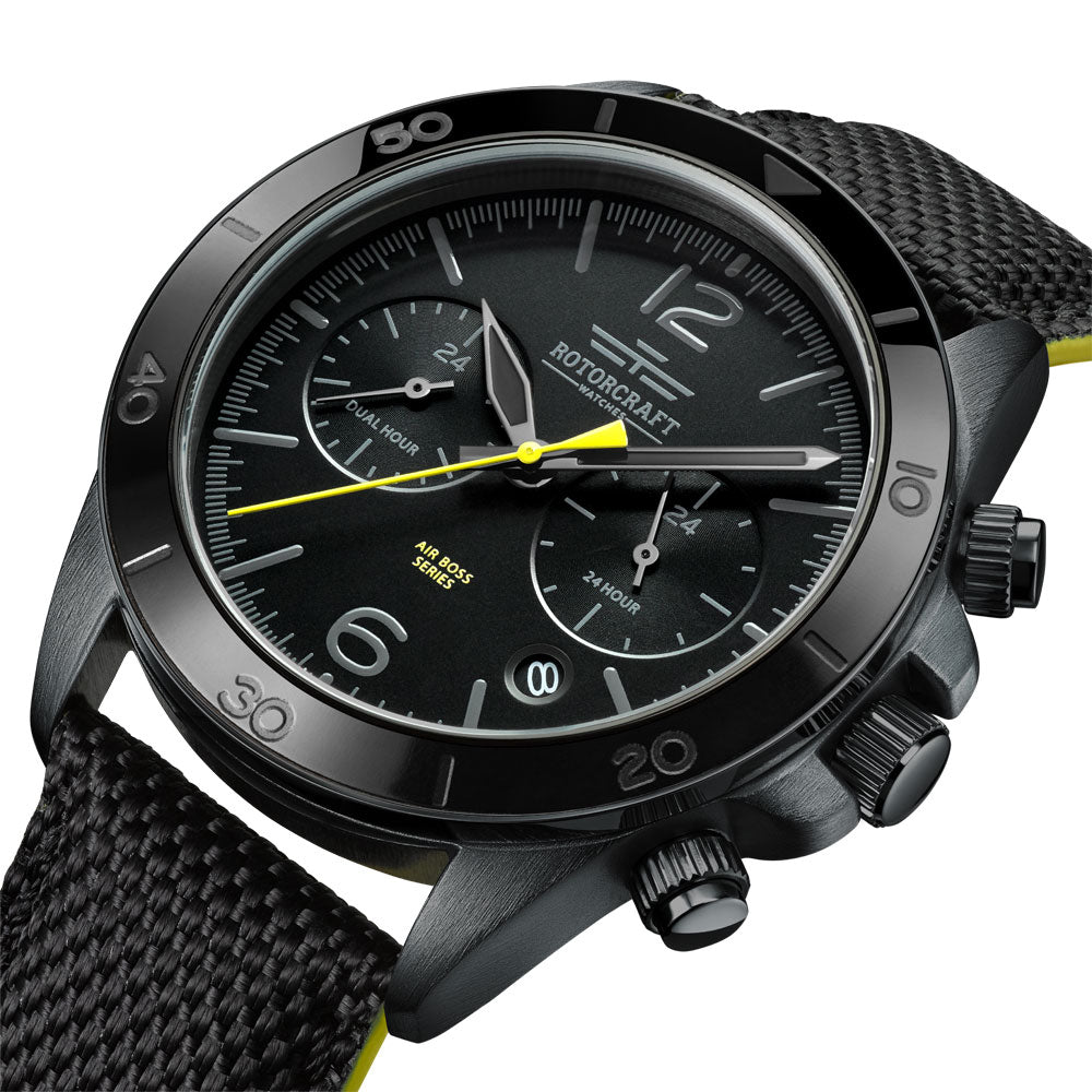 Rotorcraft Air Boss RC1204 Multifunction Dual time watch dial