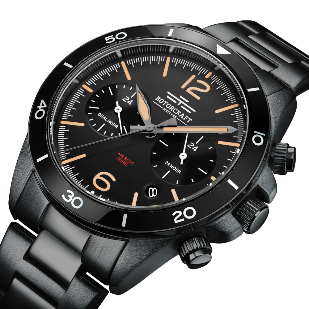 Rotorcraft Air Boss RC1205 Multifunction Dual time watch dial