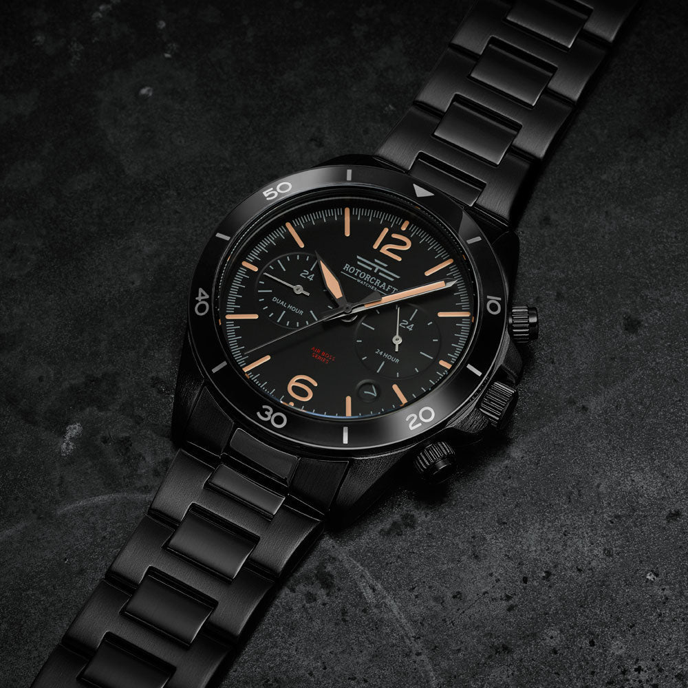 Rotorcraft Air Boss RC1205 Multifunction Dual time watch mood