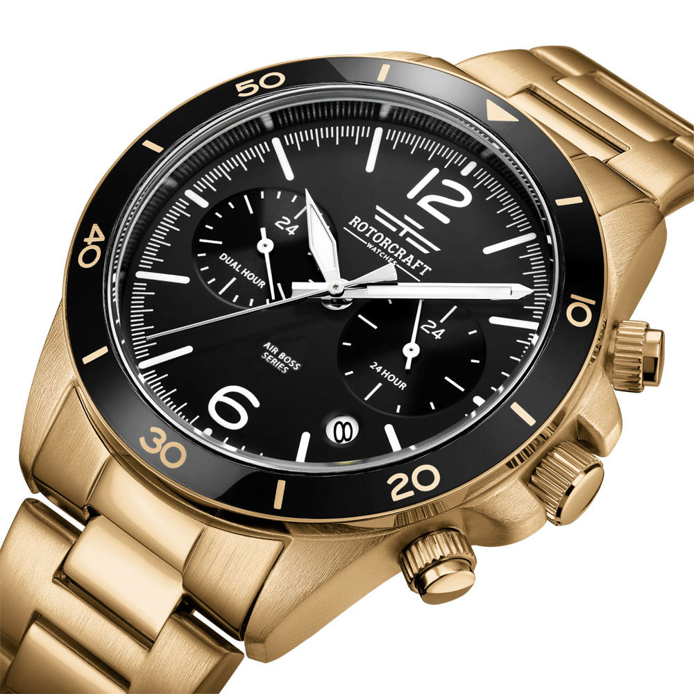 Rotorcraft Air Boss RC1206 Multifunction Dual time watch