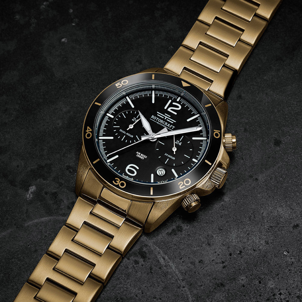Rotorcraft Air Boss RC1206 Multifunction Dual time watch