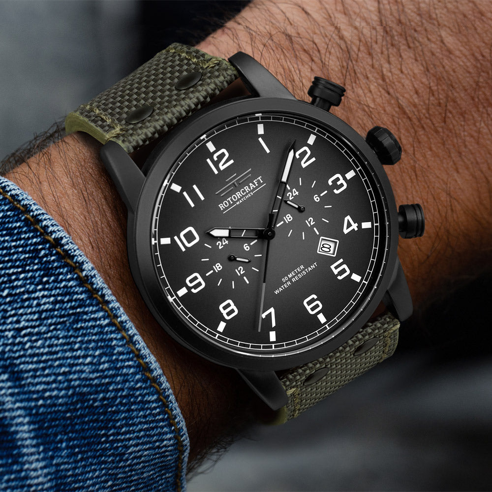 Rotorcraft Base RC1301 Multifunction Dual time watch