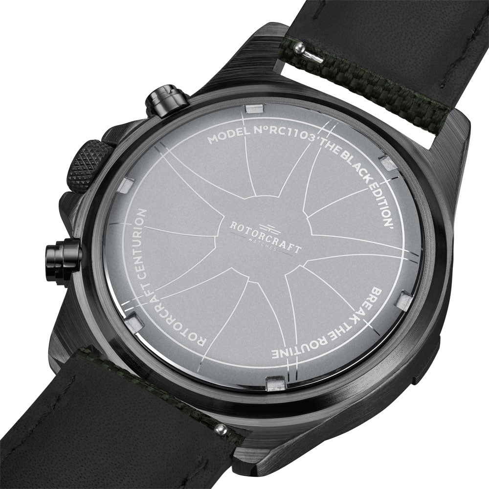 Rotorcraft Centurion RC1103 Multifunction Dual time watch back