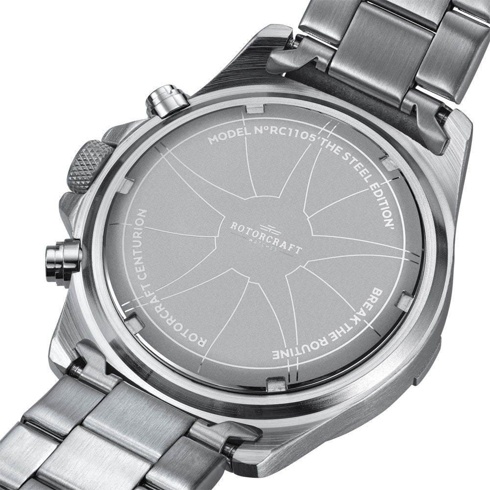 Rotorcraft Centurion RC1105 Multifunction Dual time watch back
