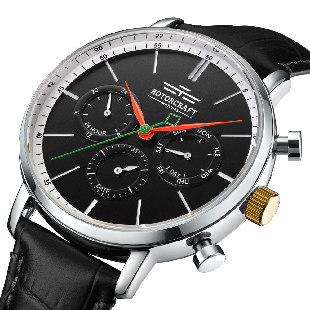 Rotorcraft Generation Classic RC1505 Multifunction watch dial